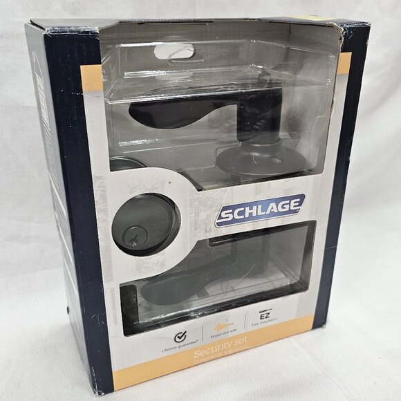 Schlage FB50NV Acc 716 Single Cylinder Deadbolt- Keyed Entry Accent Lever Bronze - Picture 1 of 6